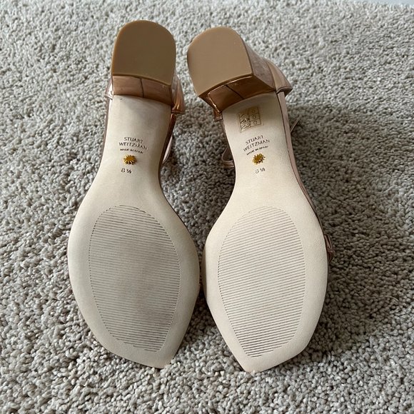 Stuart Weitzman Amelina Block-Heel Sandals Rose Gold NWT - Picture 8 of 10